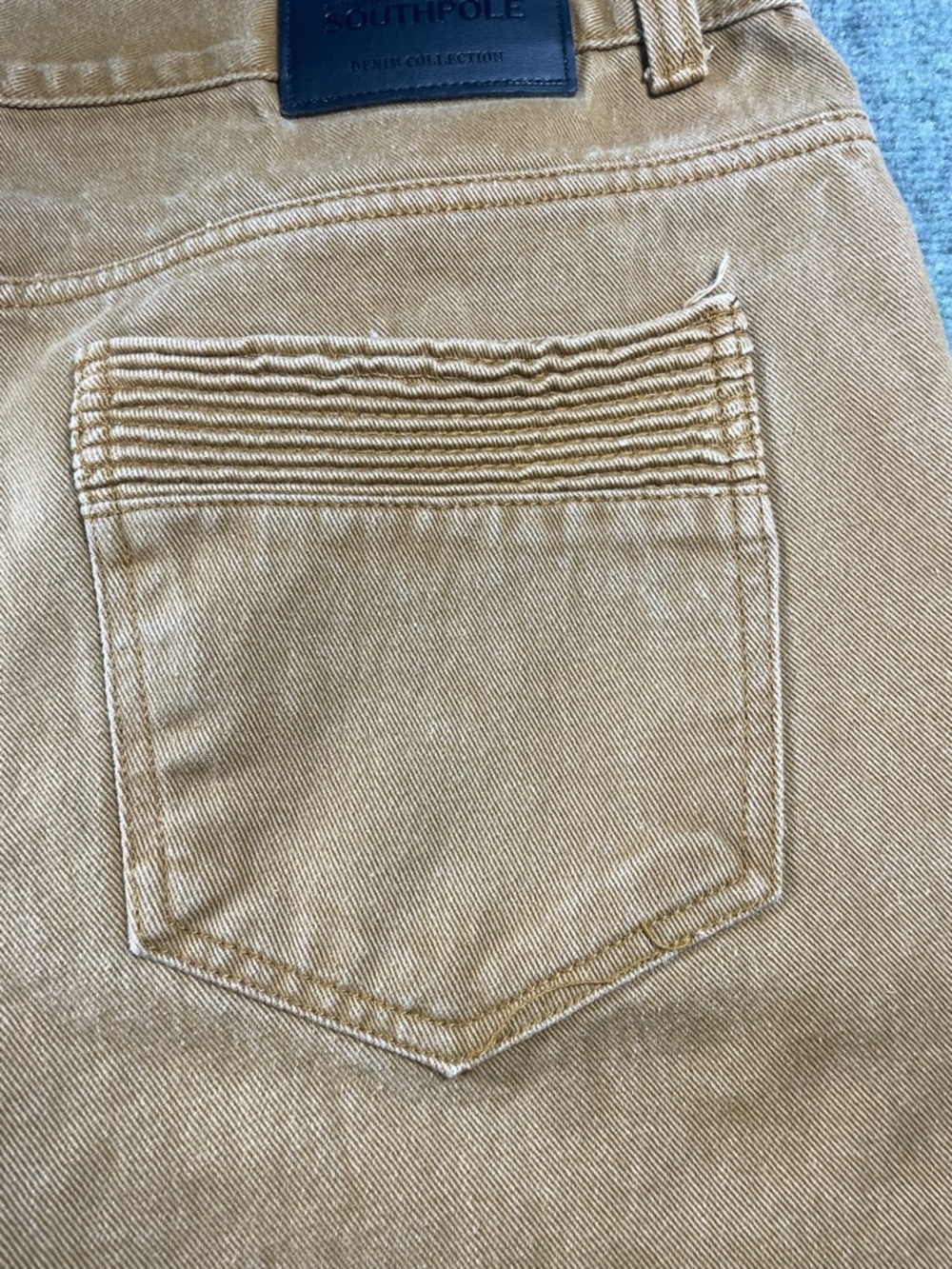 South‎ Pole Men's Tan Ribbed-Knee Chino Pants - Picture 10 of 14